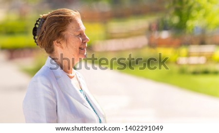 Similar – Senior woman in wheelchair laughing with her daughter