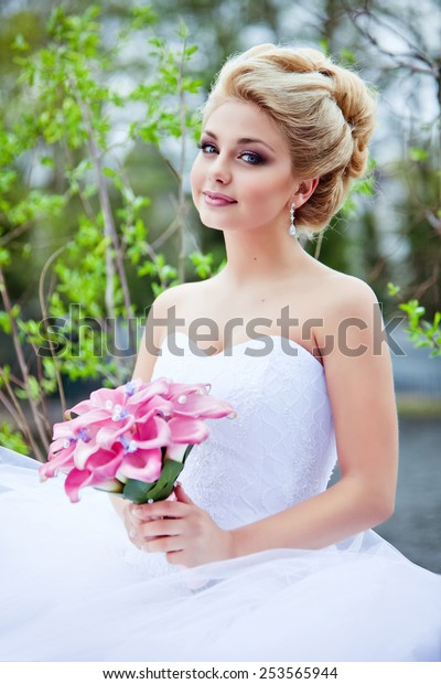 Portrait Beautiful Sexy Bride Blonde White Stock Photo Edit Now