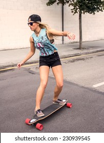 Portrait of a beautiful skater girl