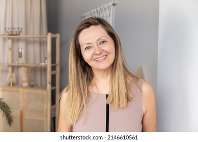 Portrait Beautiful Smiling 55 Year Old Stock Photo 2146610561