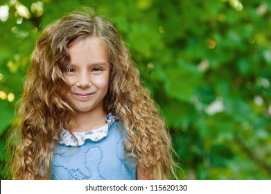 Little Girl Curly Hair Images Stock Photos Vectors Shutterstock