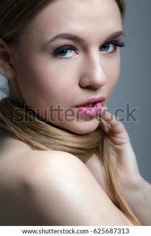 Portrait of a beautiful woman close up