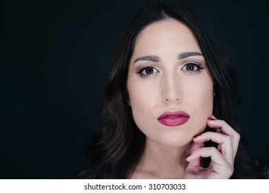 Portrait Of Beautiful Woman, Focus On The Eyes, Shallow Depth Of Field