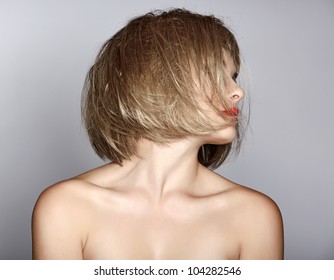 Short Hair Girl Profile Images Stock Photos Vectors Shutterstock