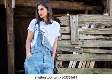 denim jump suit for girls