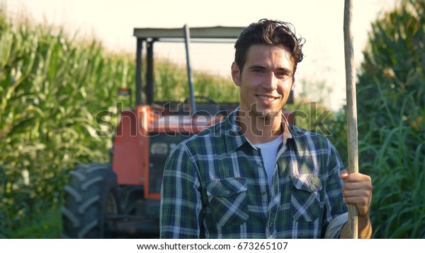 Portrait Beautiful Young Farmer Student Working Stock Photo (edit Now 