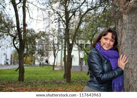 Similar – Image, Stock Photo happy twin sisters stand on a bridge in Erfurt and laugh into the camera