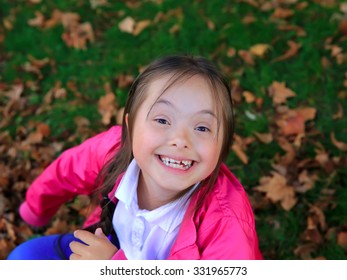 Portrait of beautiful young happy girl