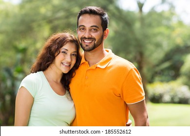 Portrait Of Beautiful Young Indian Couple Outdoors