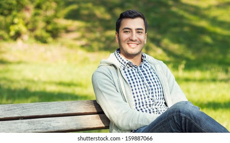 Portrait Of A Beautiful Young Man, Outdoor - Outside