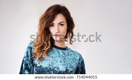 Similar – young woman in the living room