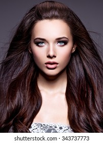 Imagenes Fotos De Stock Y Vectores Sobre Brown Hair Blue