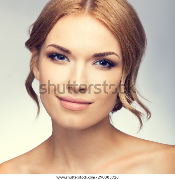 Portrait Of Woman With Naked Shoulders Stock Image - Image 
