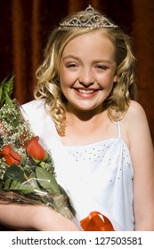 Portrait Of A Beauty Pageant Winner Excited