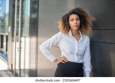 Portrait Of A Black Business Woman In A Business Environment