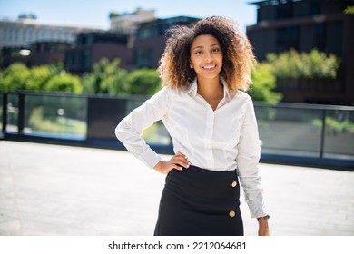 Portrait Of A Black Business Woman In A Business Environment