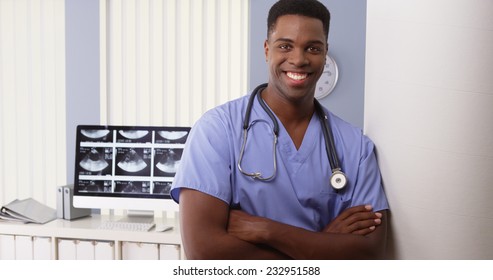 Portrait Of Black Male Medical Doctor In Hospital