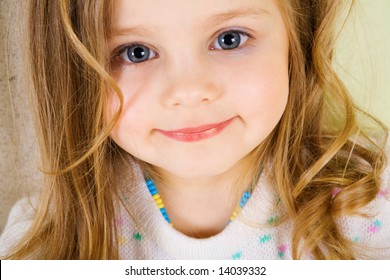 portrait of blond small girl - Powered by Shutterstock