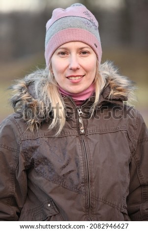 Similar – autumn. Young woman