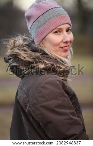 Similar – autumn. Young woman