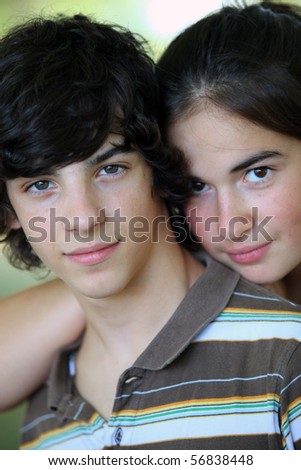 Similar – Image, Stock Photo Brothers II Joy Happy