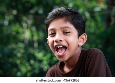 Portrait of a boy of Indian origin in outdoor