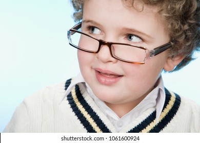 Portrait Of A Boy Wearing Eyeglasses