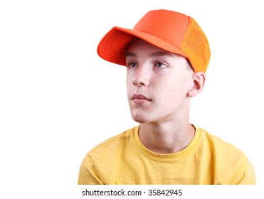 boy in baseball cap