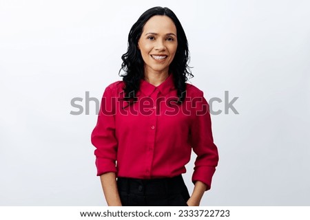 Portrait of Brazilian business woman over neutral background. Confident young latin businesswoman ストックフォト © 