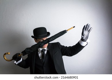 Portrait British Spy Dark Suit Bowler Stock Photo 2164680901 | Shutterstock