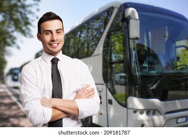 Portrait of a bus driver
