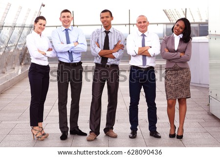 Portrait Of Business Team Outside Office