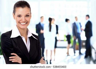 Portrait Business Woman Looking Happy Smiling Stock Photo 538455403 ...