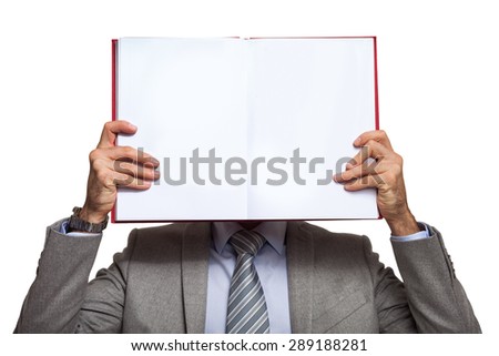 Similar – Image, Stock Photo Man with book Book Reading