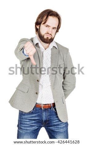 Similar – bearded guy in a retro jacket