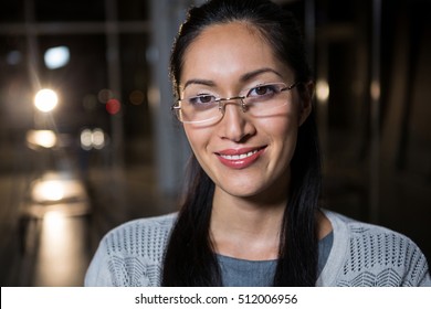 Portrait of businesswoman in spectacle at office - Shutterstock ID 512006956