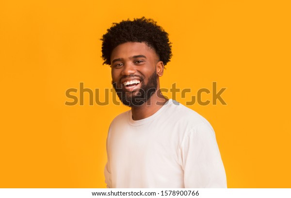 Portrait Carefree African American Guy Over Stock Photo 1578900766 