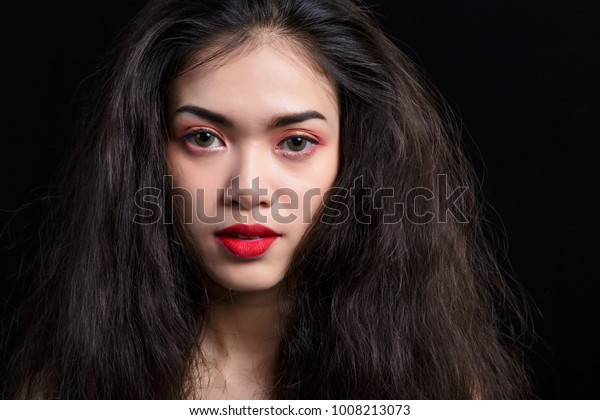 Portrait Charming Beautiful Asian Woman Beautiful Stock Photo