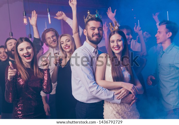 Portrait Charming Buddies Dancing Dance Floor Stock Photo 1436792729 ...