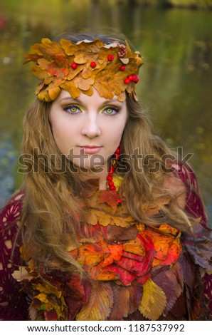 portrait of a charming forest witch