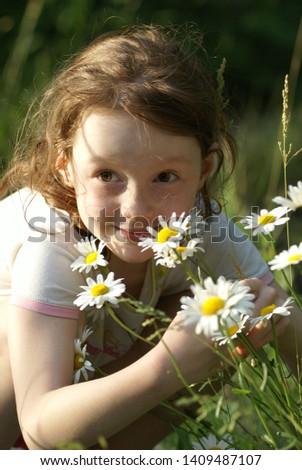 Similar – flower girl Gänseblümchen