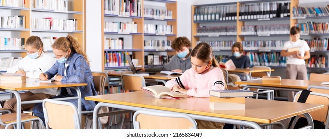 Portrait Cheerful Preteen Girl Reading Books Stock Photo 2165834049 ...