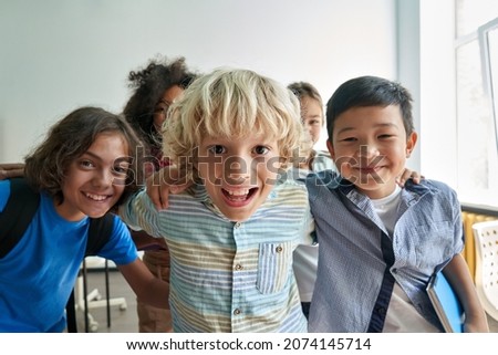 Similar – Image, Stock Photo Children havig fun on the beach at sunset