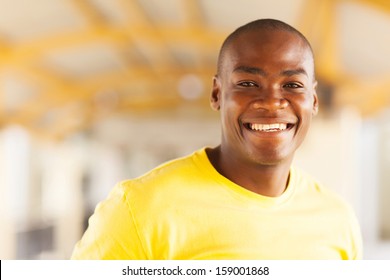 portrait of cheerful young african man 