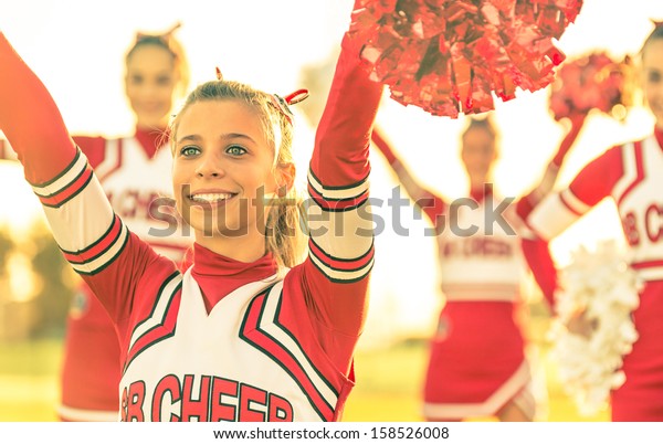 Portrait Cheerleader Action Stock Photo 158526008 | Shutterstock