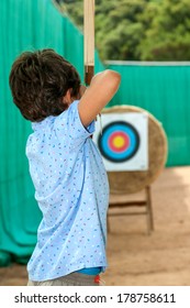 Portrait Of A Child, Archery, Rear View