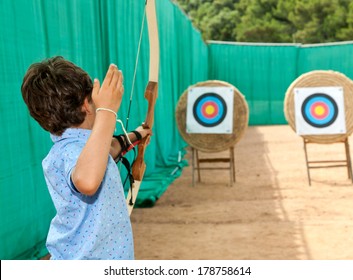 Portrait Of A Child, Archery, Rear View