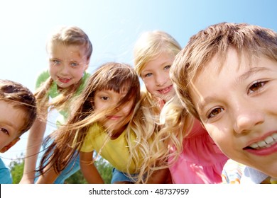 Portrait of children having fun in the open air - Powered by Shutterstock