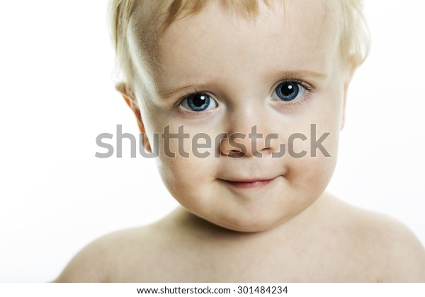 Portrait Closeup Little Boy Blonde Hair Stock Photo Edit Now