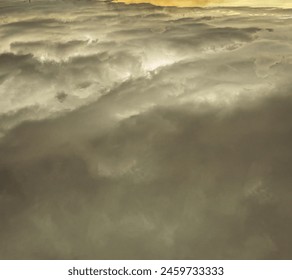 portrait of clouds in the sky in an upside down position